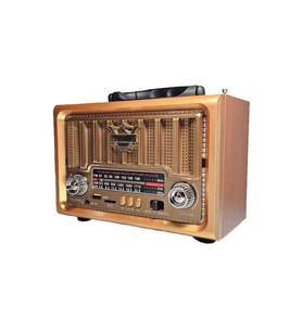 NS-8891 Orta Boy Retro, Nostaljik, Ahşap Tasarım Bluetooth Hoparlörlü, Şarjlı, Taşınabilir Fm/am Destekli Radyo