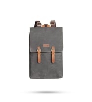 Design 02 15.6 Inch Kanvas - Hakiki Deri Laptop Sırt Çantası