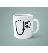 Ü Harfi Panda Alfabe Baskılı Kupa Bardak
