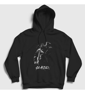 Presmono Unisex Siyah Icon Guns N' Roses Slash Kapüşonlu Sweatshirt 40030tt