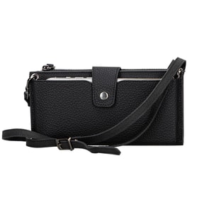 Lozan Strap 6.5 inch Uyumlu Deri Kartlıklı Kılıf ERC1 Siyah