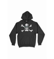 Yeşil Gözlüklü Kuru Kafa Siyah Sweatshirt Hoodie