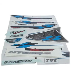 TVS Ntorq 125 Etiket Seti Mavi Orjinal