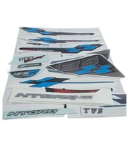 TVS Ntorq 125 Etiket Seti Mavi Orjinal