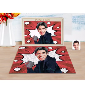BK Gift Kişiye Özel Erkek Karikatürlü 1000 Parça Profesyonel Puzzle-63
