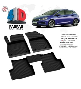 Opel Astra K 4D Araca Özel Havuzlu Kauçuk Paspas 2015 ve Üzeri