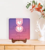 BK Gift Kişiye Özel İsimli Kadınlar Günü Tasarımlı Ahşap Standlı Puzzle Çerçeve-7