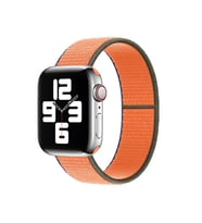 Apple Watch 44mm Uyumlu Kordon Hasır Örgü Cırt Cırtlı Terletmeyen Zore KRD-03 Kumaş Kayış