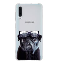 PrintiFy Samsung Galaxy A50 Uyumlu Köpek 3 Baskılı Şeffaf Köşe Korumalı Antişok Kılıf