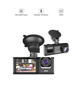 Vothoon Araç içi 1080p 3 Kameralı Lcd Ekranlı Gece Görüşlü , G-sensör , Geri Görüş Kamera