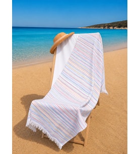 %100 Pamuk 90x170 cm Renkli Unisex Plaj Havlusu Baveno