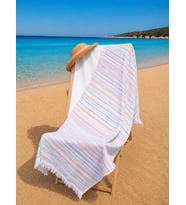 %100 Pamuk 90x170 cm Renkli Unisex Plaj Havlusu Baveno