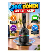 Otomatik Yüz Takipli 360° Döner Masaüstü Gimbal Stand – Telefon ve Aksiyon Kamerası Uyumlu