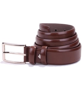 Dagoster DMK26-302 Kahve 3,5 cm Suni Deri Erkek Kemer