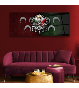 Osmanlı Arması Cam Tablo
