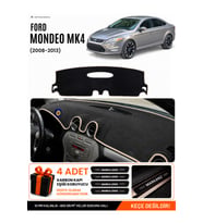 FORD MONDEO MK4 (2008-2014) Uyumlu Torpido Örtüsü Torpido Kılıfı - Siyah Bej