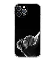 PrintiFy iPhone 12 Pro ile Uyumlu Köpek 1 Kamera Korumalı Şeffaf Kılıf