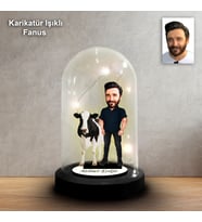 KİŞİYE ÖZEL ÇİFTÇİ,KASAP,KURBANLIK TASARIM IŞIKLI KARİKATÜR FANUS BİBLO FN168
