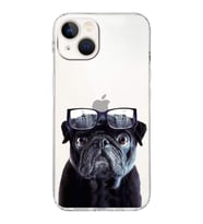PrintiFy iPhone 13 ile Uyumlu Köpek 3 Kamera Korumalı Şeffaf Kılıf
