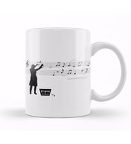 Notalı Müzik Notalar Komik Kupa Bardak Porselen