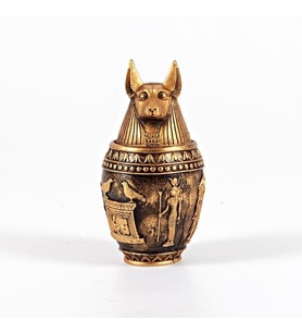 Polyester Antik Mısır Tanrısı Anubis Biblo Kapaklı Kutu (Karışık)