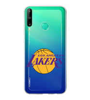 Huawei P40 Lite E Uyumlu Kapak LA Lakers Tasarımlı Şeffaf Silikon Kılıf