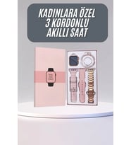 Akıllı Saat 3 Kordonlu Aksesuarlı Bayanlar Için Şık Renk