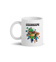 Minecraft Baskılı Kupa Bardak (Beyaz)