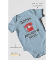 Dayımı Aratmayın Bana Kısa Kollu Bebek Body %100 Pamuk
