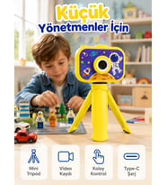 Çocuk Kamerası Fotoğraf ve Video Çekimi Mini Tripodlu Şarjlı Dijital Kamera 2.0 TFT Ekran