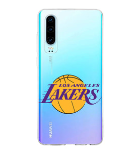 Huawei P30 Uyumlu Kapak LA Lakers Tasarımlı Şeffaf Silikon Kılıf