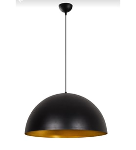 Dylight Retro Metal Dekoratif Tekli Siyah içi Gold Tekli Sarkıt Çap:40 cm