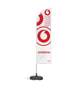 Vodafone Temalı Yelken Bayrak Takımı Beyaz1 adet