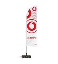 Vodafone Temalı Yelken Bayrak Takımı Beyaz1 adet