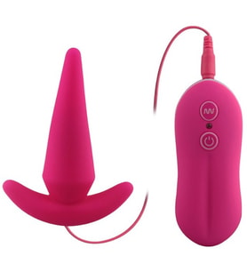 Özel Tasarım Pembe Kumandalı Titreşime Sahip Plug