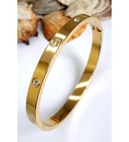 Alaşım kartier Taşlı Bileklik Gold SNJ-001