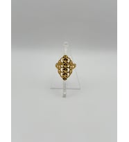 Arnes Jewelry Çelik 22 Ayar Altın Kaplama Ayarlanabilir Yüzük (Gold)