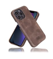 Bouletta Apple iPhone 13 Pro Max Uyumlu Deri Arka Kapak F360 TN03 Kahve (Kahverengi)
