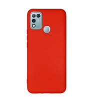 İnfinix Hot 10 Play Kılıf Nano İçi Kadife Silikon - Kırmızı
