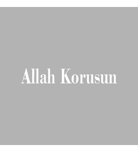 Allah Korusun Araba Sticker siyah 18x2 CM (Beyaz)