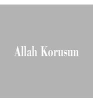 Allah Korusun Araba Sticker siyah 18x2 CM (Beyaz)