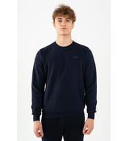 Maraton Sportswear Regular Erkek Bisiklet Yaka  Uzun Kol Basic Lacivert Sweatshirt 21809