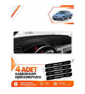 VOLKSWAGEN PASSAT CC (2008-2012) Uyumlu Ön Torpido Koruma Kılıfı Halısı - Siyah