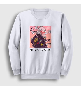 Presmono Unisex Beyaz Cute Girl V2 Anime Sweatshirt 349061tt