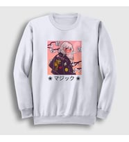 Presmono Unisex Beyaz Cute Girl V2 Anime Sweatshirt 349061tt