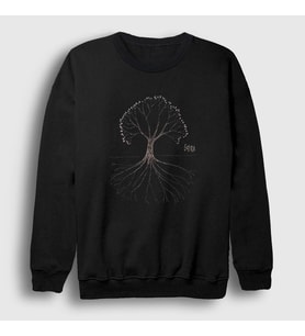 Presmono Unisex Siyah Tree Gojira Sweatshirt 53546tt