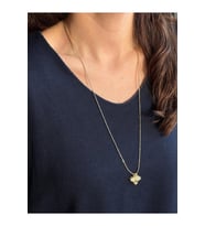 Gold Renk 80+5 cm Ayarlanabilir 4 Yaprak Çiçek Kolye