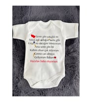 Yazılı Zıbın Hazırlan Baba Oluyorsun Yazılı Bebek Zıbını