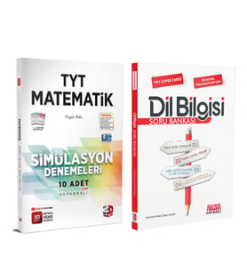 3D TYT Matematik Deneme ve AKM Dil Bilgisi Soru Bankası Seti 2 Kitap