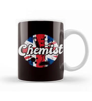 Chemist UK Great Britain Flag Laboratory Chemistry Lab Tech Kupa Bardak Porselen